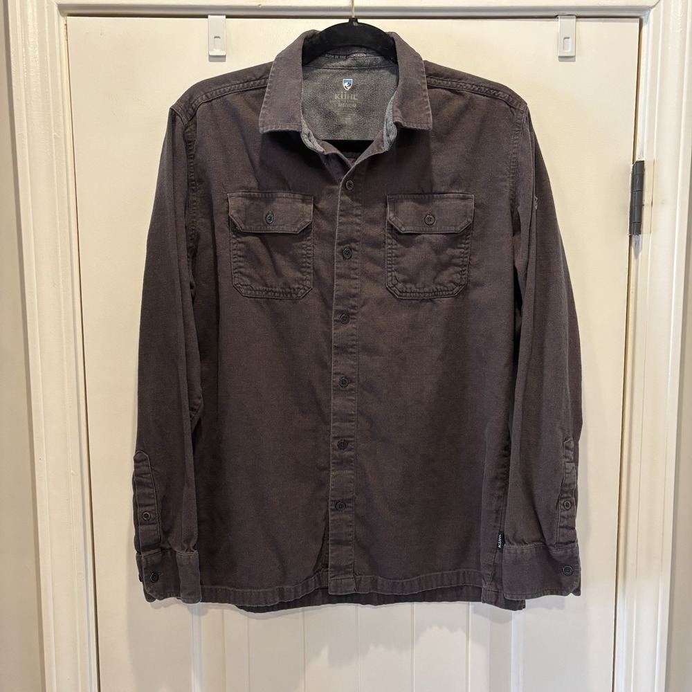 KUHL, Long-Sleeve, RN#108846, Pockets, Buttoned-Down, Black/Brown Men's, Medium